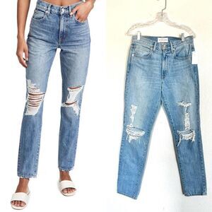 SLVRlake Roxy Slim Straight in Mind Made Up Distressed 25”